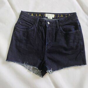 KATE SPADE Broome Street Blue Jean Shorts High-Waisted Frayed Hem- Summer Casual